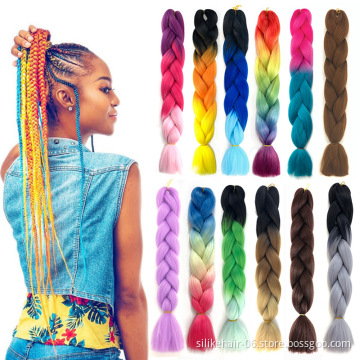 Crochet Braids Expression attachment Synthetic Expression Braiding Bulk  Hair 24" 100g jumbo braiding hair light brown